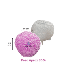 Molde de Silicona Esfera Rosas