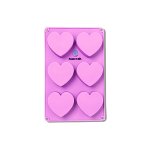 Molde De Silicona corazon grande x 6