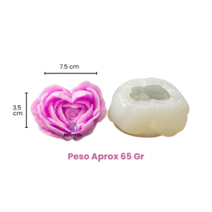 Molde de Silicona Rosa Corazon