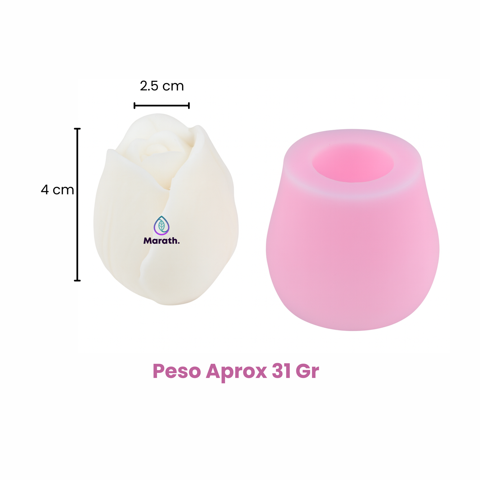 Molde de Silicona Rosa Tulipán